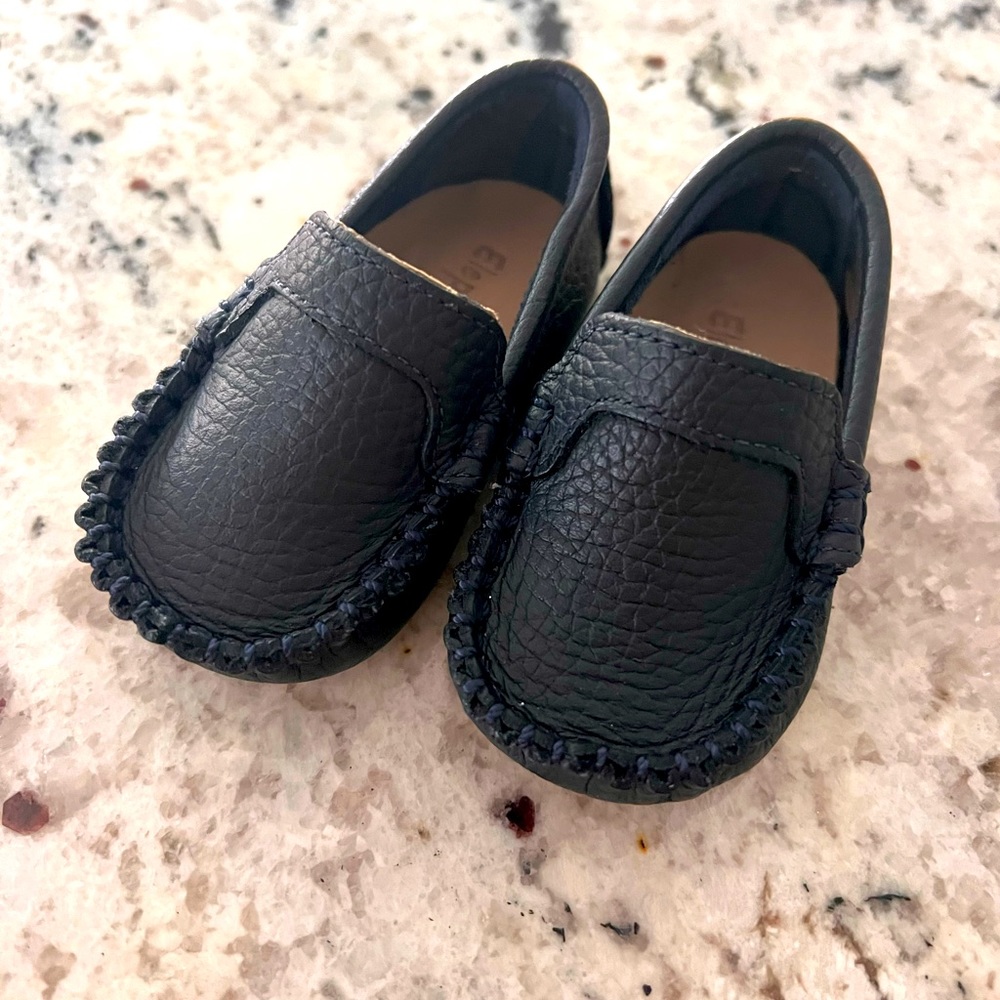 Elephantito navy baby loafers